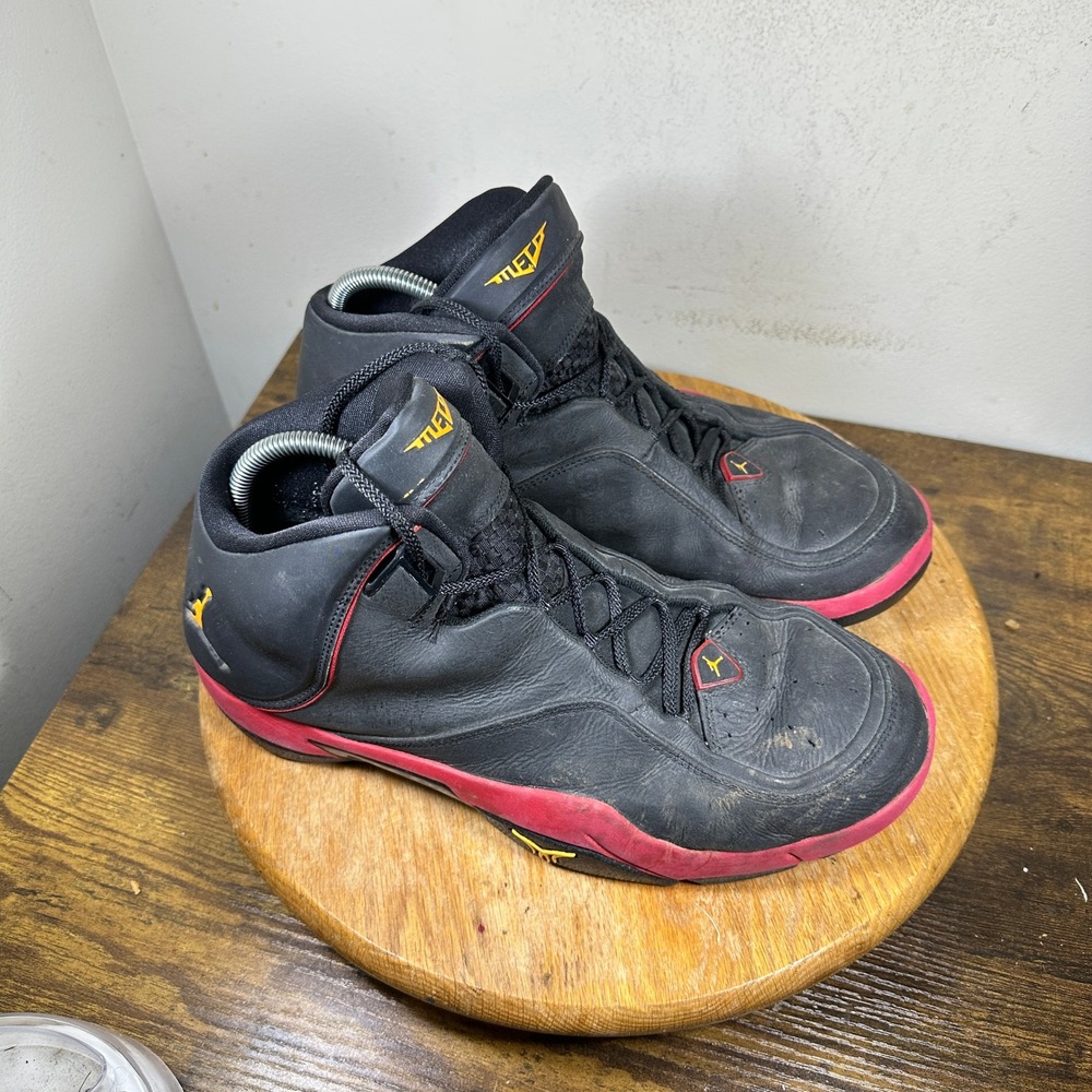 Jordan Melo Black Varsity Red Taxi Basketball Shoes 317154-071 Mens Size 12